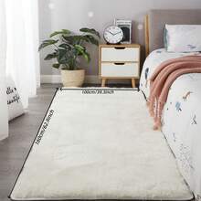 1 buah Karpet Kamar Tidur, Karpet Putih Lembut dan Mewah, Ukuran Besar dan Nyaman untuk Ruang Tamu, Dekorasi Rumah Anak yang Estetis, Dekorasi Ruangan - Putih - View 16