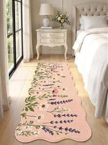 DAJIANG 1 pieza Alfombra larga con forma floral, Alfombra de cocina, Adecuada para baño, cocina, exterior, pasillo, dormitorio, sala de estar, Lavable a máquina y fácil de limpiar, Felpudo antideslizante para la entrada, Accesorio decorativo de alfombra para el dormitorio - Multicolor - Ver 8