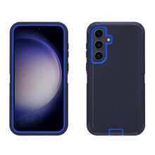 Funda de teléfono resistente de 3 en 1 de grado militar, funda protectora de Body completo resistente a golpes, antideslizante y a prueba de agua, resistente a arañazos, universal, accesorio de teléfono práctico como regalo para el Festival de Primavera y uso diario - Azul profundo - Ver 44