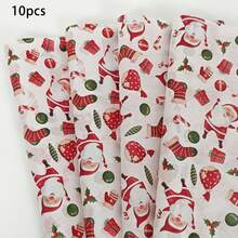 60/30/10 Sheets Santa Claus And Christmas Gift Pattern Tissue Paper, Santa Claus, Christmas Gift, Christmas Stocking, String Lights, Christmas Leaf - 19.69in*13.78in, Handmade Wrapping Paper, Fragile Item Protection, Gift Box Filler - Christmas Stocking - View 13