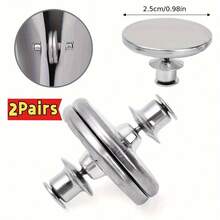 2 Pairs Magnetic Curtain Clips, Riveted Magnetic Curtain Clips, 1.7cm, 2cm, 2.5cm Magnetic Clips, Used To Fix Curtains, Fix Curtains Or Shower Curtains To The Wall, Prevent Them From Being Blown Away By The Wind. - Multicolor - View 14