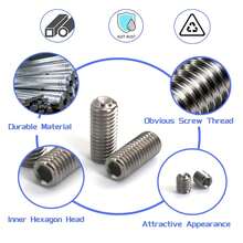 68 Pcs 24 Sizes Set Screw Assortment Kit, Metric Hex Socket Grub Screws, 304 Stainless Steel With Hex Wrenches For Door Handles, Bathroom Fixtures - White - View 4