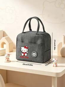 SANRIO 1PC Hello Kitty Graphic Insulated Lunch Bag, Cute Portable Bento Tote With Handle, Lightweight Reusable Lunch Carrier For Work & School , Bento Box - Multicolor - View 6