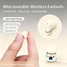 2026 Mini Invisible Wireless Bluetooth Earbuds, Deep Bass Stereo Headphones, Suitable For Sleep, Sports And Learning, Ideal Gift For Students And Fitness Enthusiasts, 180mAh Battery, Ultra-Long Playtime, Compatible With IOS And Android Smartphones - View 5