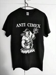 Local Stock, Women's T-Shirt, T-Shirt (Handmade/Silk-Screened) Hardcore Punk D-Beat Discharge - 黑色 - 查看 4