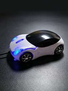 Car-Shaped Wired Optical Mouse With LED Headlight Lighting, USB Plug And Play Driver-Free, Ergonomic Colorful Mini Desktop Mouse For Laptop, Desktop Computer, Office And Study - View 4