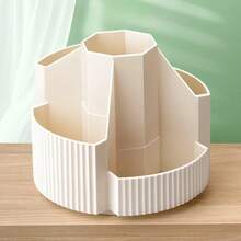 1pc 5-Compartment 360° Rotating Desktop Pen Holder Storage Box, Large Capacity Multi-Function Stationery Organizer, Suitable For Students, Men, Women, Girls, Can Hold Makeup Brushes, Home Decor, Back To School Supplies - Multicolor - View 13