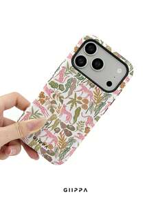 GIIPPA 1 pieza Fondo blanco con diseño de tigre y diferentes patrones de hojas, funda para teléfono 17 Pro Max, compatible con teléfono 16 Pro Max, 15 Pro Max, 14 Pro Max, funda de teléfono de estilo coreano de alta gama, elegante e interesante, compatible con 11/12/13/14/15/16 Pro Max Plus, diseño elegante adecuado para hombres y mujeres, ¡regalo perfecto para novia en Navidad, Día de San Valentín, Pascua, temporada de bodas y cumpleaños! - Multicolor - Ver 5