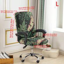 1pc Printed Office Chair Cover, Minimalist Style Chair Cover, Suitable For Office, Study, Living Room, Printed Office Zipper Chair Cover - Multicolor - View 18