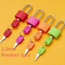 Small Padlock With Key, Suitable For Luggage Lock, Outdoor Camping Travel Lock, Bicycle Lock, Backpack Lock, Gym Locker Lock, Suitcase Lock, Copper Core Padlock, Classroom Matching Games And More - Multicolor - View 13