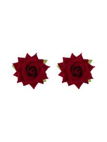 1pc Women's New Sweet Tassel Flower Hair Clip, Side Hair Clip, Half-Up Hairstyle Hair Accessory - Multicolor - View 20