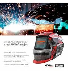 Careta De Soldar Uso Industrial Soldadura Electronica Diseño - Luchador - Ver 4