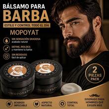 MOPOYAT Bálsamo para barba : ¡Realza el atractivo de tu barba! Cuidado diario de la barba, sin alcohol. Recomendamos convertir el cuidado diario de la barba en un hábito. Este producto de limpieza profunda es un excelente regalo para tu padre, novio o amigo. - Negro - Ver 12