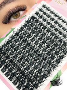 Asiteo 140 piezas de pestañas postizas en racimo D Curl 8-16mm, pestañas finas de racimo individual con aspecto natural, longitudes mixtas, adecuadas para maquillaje natural y audaz, reutilizables y aptas para principiantes - D - Ver 1