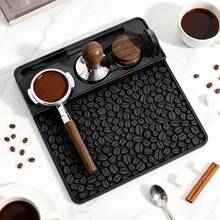 Concentrated Coffee Tamper Mat, Professional Silicone Barista Workstation, With Tool Slot, Suitable For Portafilter, Heat-Resistant Coffee Tamper Mat, For Countertop Protection - Multicolor - View 1