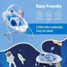 Portable Baby Bouncer For Infant,Modern Baby Bouncer Seat,Infant Bouncers With Music For Babies 0-6 Months Up To 20 Lbs - Space Astronaut - View 7