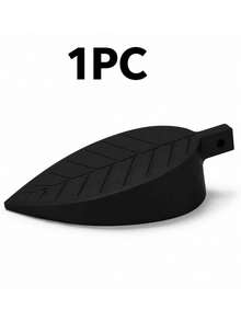 One-Piece Wedge Door Stopper For Home And Office; Non-Slip And Quiet Bottom; Portable Door Stopper With Wind-Proofing And Fixing Function; Available In Multiple Colors To Suit Different Needs - Leaf - View 15