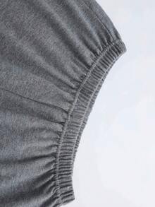 2件組女款開襟V領長袖睡衣套裝，長褲，親膚居家服，春秋款 - 淺灰色 - 查看 9