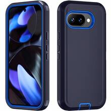Funda de teléfono resistente de 3 en 1 de grado militar, funda protectora de Body completo resistente a golpes, antideslizante y a prueba de agua, resistente a arañazos, universal, accesorio de teléfono práctico como regalo para el Festival de Primavera y uso diario - Azul profundo - Ver 102