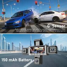 SKYWORTH SIDAKEYE 360°全景5通道行車記錄器，支援1080P全高清錄影，配備前、後、左、中、右車內攝影機，具備夜視、循環錄影功能，適用於汽車，支援倒車輔助、150MAH電池、防碰撞與防盜錄影等多項功能 - A - View 6