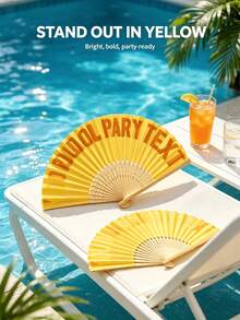 Personalized Photo Handheld Fan, Customized Bamboo Wood Folding Fan, Suitable For Weddings, Dance Events, Parties, Decorative Gifts - Multicolor - View 3