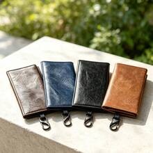 1PC Creative New 2-Layer PU Leather Tobacco Pouch, Smoking Accessories Storage Bag, Creative Wallet, Portable Tobacco Bag, Multiple Colors Available, Perfect Gift For Boyfriend! - Button-down Style - View 5