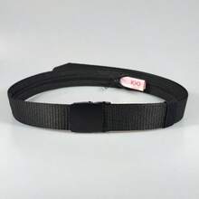 1 pieza Cinturón de almacenamiento para viajes y exteriores de nylon, ajustable, con cremallera oculta antirrobo, apertura suave y resistente al desgaste - Multicolor - Ver 9