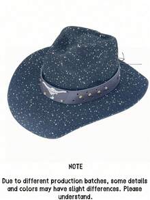 1pc Unisex Rivet Bull Head Leather Decor Sequin Woven Breathable Straw Hat, Western Cowboy Hat, Suitable For Spring/Summer, Applicable For Western Theme Events, Gatherings, Parties, Role Play, Festivals, Music Festivals, Fashion And Multi-Purpose, Beach, Vacation - Multicolor - View 7