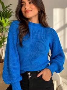 Women Sweaters - Blue - View 2