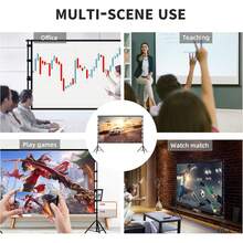 GAWFOLK 100 Inch Portable Projector Screen With Stand,Lightweight Quick Setup Foldable Outdoor Projection Screen,16:9 4K Ultra HD Front & Rear Pantalla Para Proyector, For Home Theater, Backyard Movies, Office, School And Camping Use - View 10