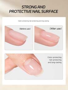 1 Botol 40ml Base Layer Gel Kuku, Minyak Dasar Ekstensi Gel yang Diperkuat, Kuku Gel UV LED yang Dapat Direndam - Satu ukuran cocok untuk semua. - View 5