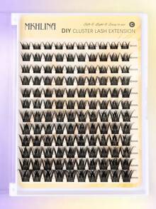 C/CC/D Curl Cluster Single Eyelash Extensions, Soft Natural Fluffy Look, DIY Home Single Eyelash Extensions (F24) - C/D 混合 - 查看 10