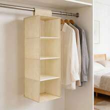 1pc Multi-Layer Hanging Closet Organizer Bag, 4-Tier Foldable Clothes Storage Rack, Bedroom Dormitory Clothing Organizer Bag, Underwear Socks Bags Multifunctional Storage Bag, Oxford Cloth Hanging Closet Organizer - Daily Clothing Organizer - Multicolor - View 7