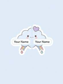 2-48pcs Customized Shoe Name Stickers, Children's Shoe Labels, Nursery Shoe Laces Labels, Insoles Stickers, Children's Identification Labels. - Multicolor - View 20