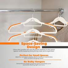 10/40pcs Heavy Duty Non-Slip Hangers (Free Hooks) - Durable, Sturdy, Space-Saving Design, Suitable For Shirts, Pants, Indoor Storage, Outdoor Drying, Clothing Display, Standard Hangers, Closet Organization - Multicolor - View 8