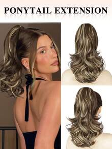 nimoki 14 Inch Clip-In Ponytail Hair Extension, Heat-Resistant Synthetic Fiber, Suitable For Women And Girls, Perfect For Parties And Daily Wear - Multicolor - View 11