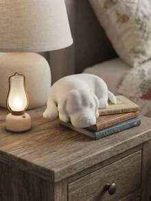 1pc Healing Sleeping Puppy Minimalist Quiet Sculpture Desktop Decor Ornament, Soft Texture Home Office Desktop Soft Decoration, Atmospheric Art Craft, Thoughtful Highly Attractive Niche Exquisite Holiday Gift Choice - Ornaments - View 7