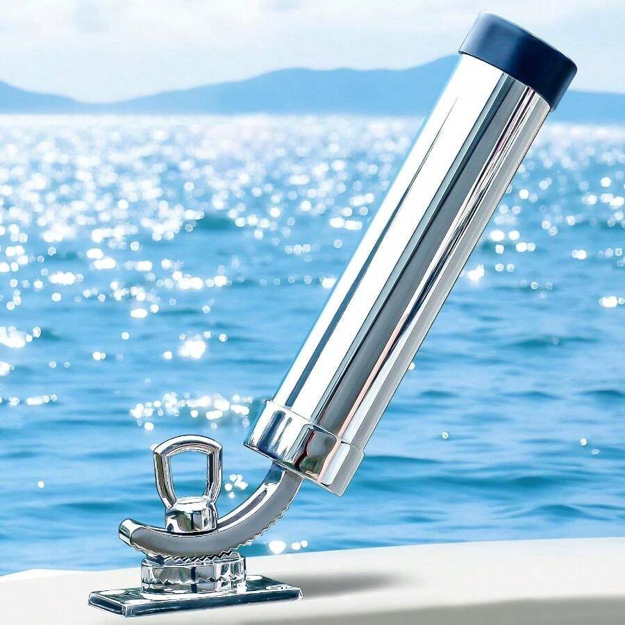 Smartmarine 316 Stainless Steel Boat Fishing Rod Holder 360 Degree Rotation Outrigger Fishing Pole Support - Multicolor - View 1