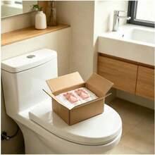 Ceramic Pink Pig Toilet Bolt Cover, Bathroom Floor Screw Cap, 2-Piece Set - C - View 7