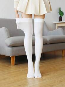 1/2 Pairs Women's Spring/Autumn Velvet Over-The-Knee Socks, Soft And Comfortable, Hand Washable, Suitable For Daily Wear, Christmas Gift - Multicolor - View 3