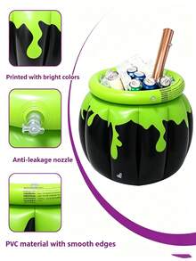 Halloween Witch Ice Bucket Party Decoration Inflatable PVC Ice Bucket Suitable For Halloween/Thanksgiving, Backyard BBQ And Summer Poolside Beverage Storage - Ice Bucket - View 6