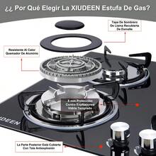 Parrilla Empotrable A Gas 4 Quemadores Estufa De Gas Mesa Vidrio Templado Color - negro - Ver 6