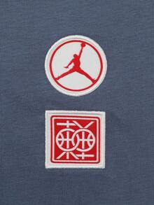 Jordan Women's AS W J SPT DF SS GFX TEE DD Short Sleeve Knit Collarless T-Shirt TIQ7306-491 - Blue - View 4