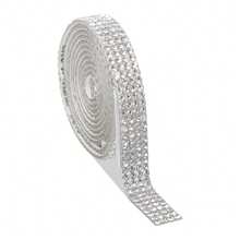 Rollo de tira autoadhesiva de strass todo en uno de 8 colores, cinta de lentejuelas de cristal brillante, adecuada para interior de coche, vaso, funda de teléfono, decoración de manualidades DIY - 4 filas, 1 yarda de ancho - Ver 12