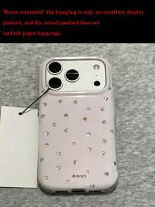 Cute Pastel Glitter Shiny Colorful Rhinestone Polka Dot Glossy Phone Case Compatible With IPhone 17 Pro Max 16 15 14 Pro Max 16 Pro 15 Pro 14 Pro 14 15 17 Dreamy Dots Print Shockproof Protective Cover Gift For Girl - Pink - View 2