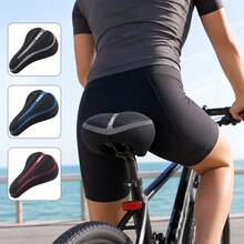 1pc Bicycle Seat Cover GEL Soft Cushion Shock Absorption Comfortable Breathable Mountain Bike/Road Bike Universal, 3 Colors Available - Multicolor - View 1