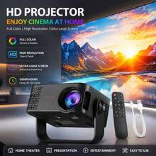 Proyector Mini M60, Compatible con Resolución 1080P con WiFi 2.4G. Equipado con Puertos USB & Tipo-C, Proyector de Cine en Casa Portátil, Tamaño de Proyección Rango de 20 a 100 Pulgadas. - Negro - Ver 3