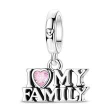 1Pc Silver Plated Family Mom Dad Sister Heart Charm For Bracelet Necklace Pendant Beads For Diy Jewelry Making Thanksgiving Day Gift For Lover - Silver - View 18