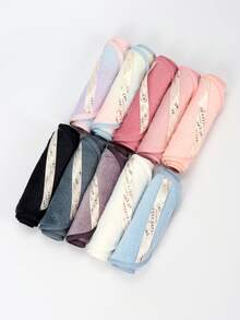 1840 Satin Ribbon Face Cleansing Cloth 1pc, Machine Washable, Reusable Cleaning Tool, Suitable For Face Washing, Cleansing, Makeup Removal, All Skin Types - Multicolor - View 7