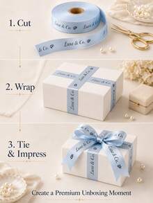 Customizable Gift Wrapping Ribbon (2.5cm), Custom Ribbon, Personalized DIY Ribbon, Multiple Colors/Lengths Available, Gift Wrapping, Birthday, Wedding, Anniversary, Woven Ribbon Bow Decoration, School Supplies, Back To School - Multicolor - View 8